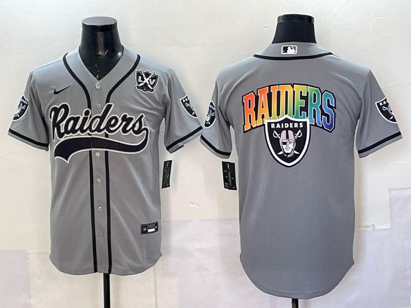 Men 2025 Oakland Raiders Blank Grey 3th generation Joint Name Nike Limited NFL Jersey style 066